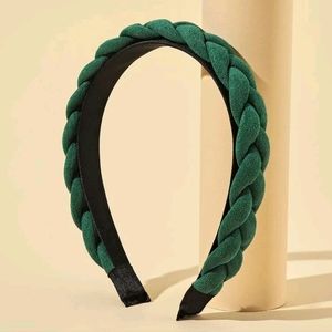 Zara green braided headband